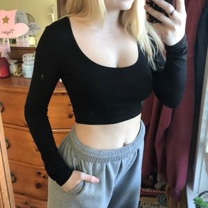 shein black crop top